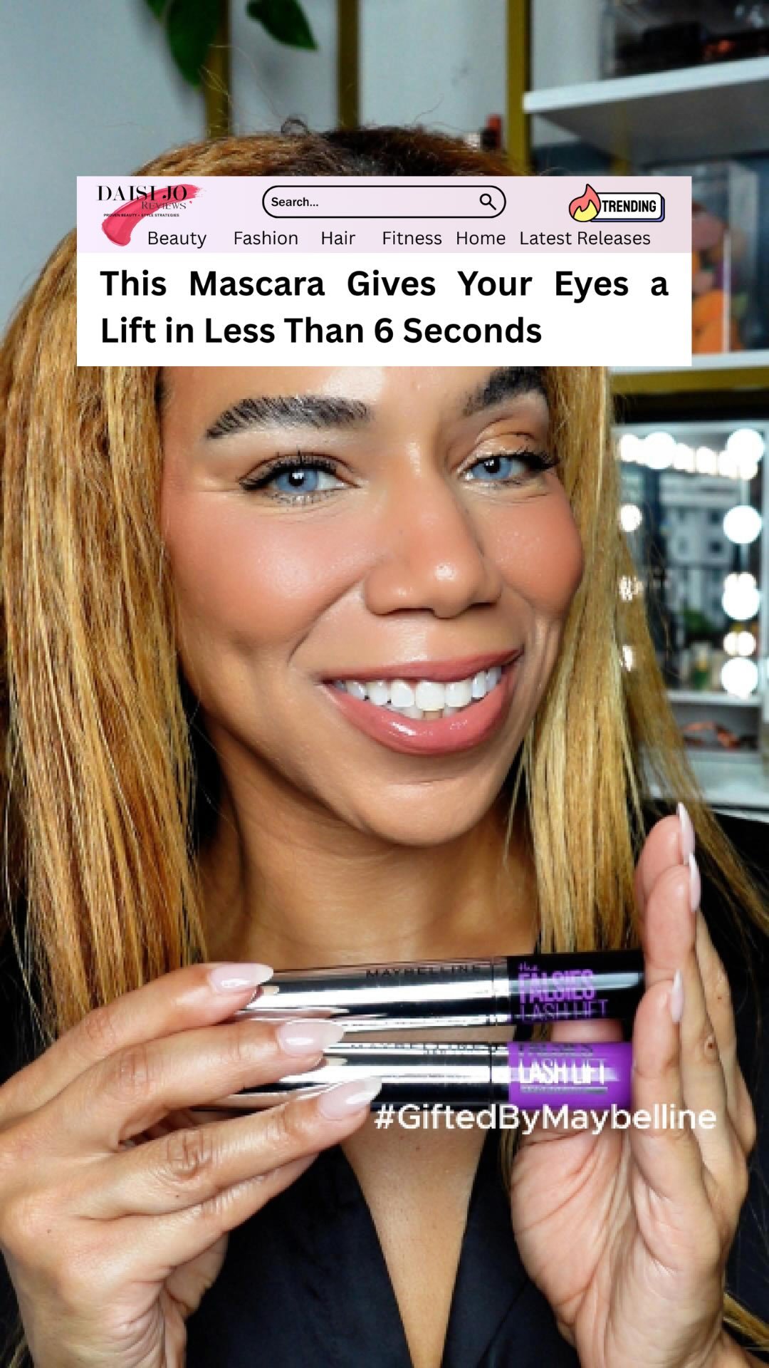 Lift, Lengthen, and Volumize Your Lashes with Maybelline’s Falsies Lash Lift Mascara @maybelline 

Eyes are the windows to the soul, and with Maybelline’s Falsies Lash Lift Mascara, you can make them shine brighter than ever! This innovative formula delivers an instant lash lift effect, leaving your lashes looking longer, thicker, and more voluminous.

Infused with nourishing fibers, the Falsies Lash Lift formula grabs onto lashes at the root to lift, thicken, and lengthen. The double-curved brush ensures even application from corner to corner, creating a false lash effect without the need for extensions or expensive treatments.

What I love most is that this mascara comes in waterproof and washable formulations. It’s ophthalmologist-tested and suitable for sensitive eyes and contact lens wearers, making it a must-have in every beauty routine.

Ready to take your lashes to new heights? Elevate your eye makeup game with Maybelline’s Falsies Lash Lift Mascara - the secret to wide-awake, flirtatious eyes that will have everyone doing a double-take.

#Maybelline #GiftedByMaybelline #TeamFalsiesLashLift  #MaybellineFalsies #LashLiftMascara #VolumeandLength #WaterproofMascara #SensitiveEyeSafe #EyeMakeupTransformation #EyeOpening #FlirtatiousLooks