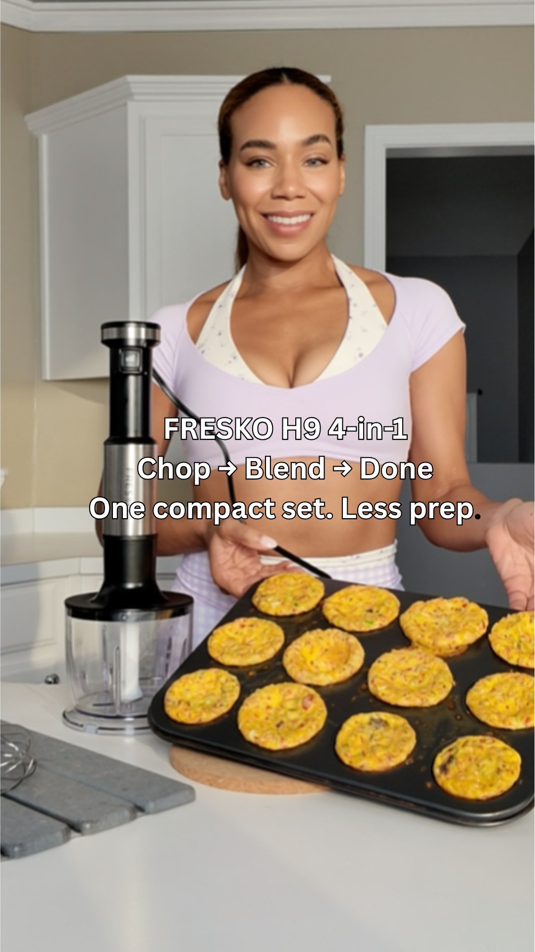 Breakfast meal prep just got a whole lot easier. 🍳✨I used the FRESKO H9 4-in-1 Hand Blender Set @FRESKO to prep these easy egg muffins—from quickly chopping my veggies and cooked ground beef to blending the egg mixture right in the included beaker.What I love most is having multiple prep tools in one compact set, plus the variable-speed trigger lets me control the blending with one hand. Less switching between appliances and more time actually enjoying the food. 🙌If you’re looking for a versatile kitchen tool for meal prep, brunch, soups, sauces and more, this one is definitely worth checking out.FRESKO’s Amazon Fall Promotion is here!
Comment “CHOP” and I’ll DM you the link, or check the link in my bio.Use my code DAISIJOREVIEWS for an extra 10% OFF on top of the Amazon promotion.#ad #FRESKO #FRESKOH9 #KitchenEssentials #DaisiJoReviews